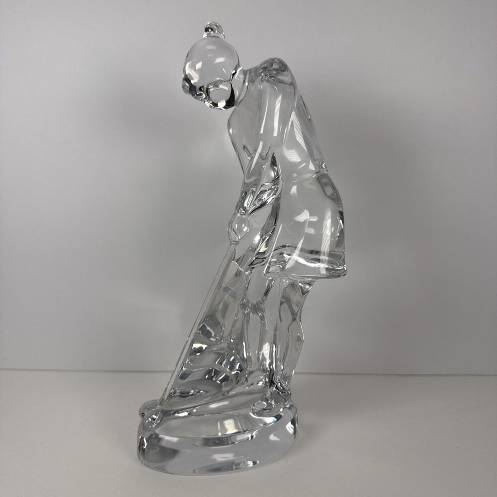 Baccarat Crystal LADY GOLFER Putting Figurine